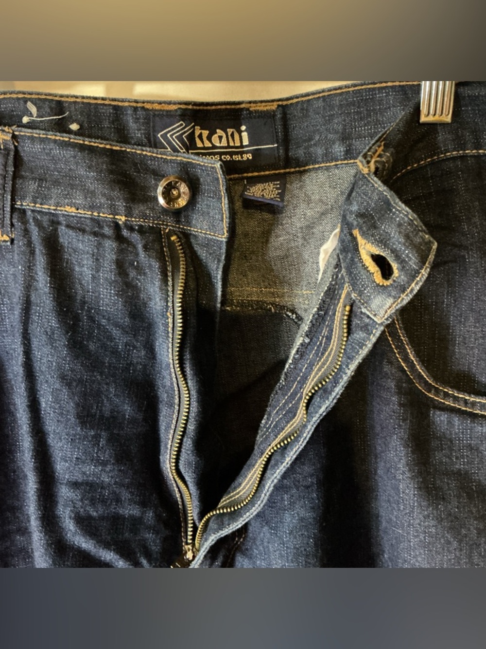 Kani Jeans W38 L33 Dark Wash Carpenter Style Denim 100% Cotton - Picture 4 of 8